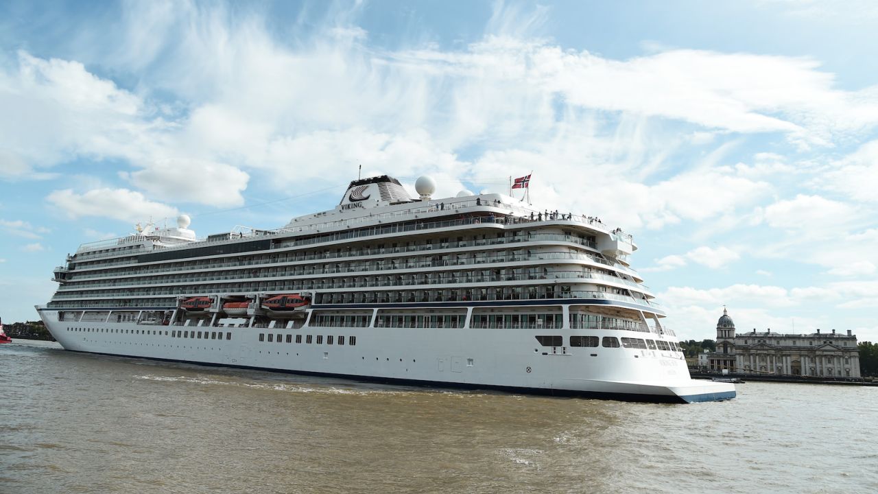The Viking Sun set sail from London's Greenwich Pier on August 31. 