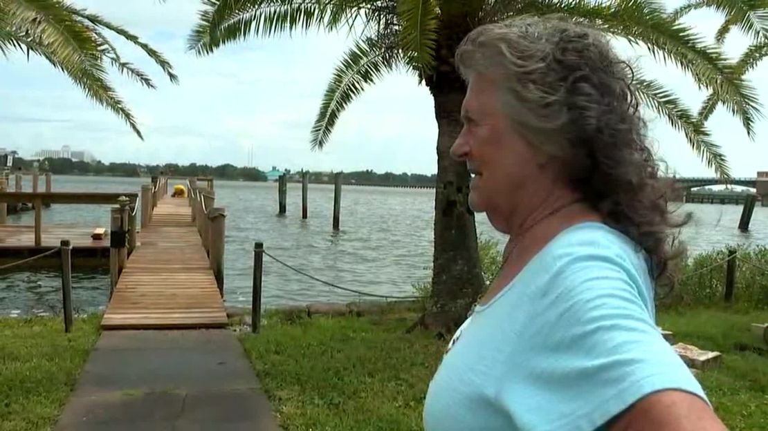 Mary Gordon of Daytona Beach says she's worried about the storm but not planning to evacuate. "I see more scary things than I have in the past," she told CNN on Monday. "The water at the last ones was never this high this far ahead of the actual storm."