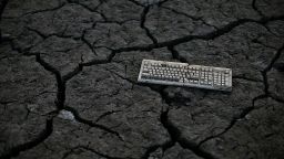 SAN JOSE, CA - JANUARY 28:  A computer keyboard sits on dried and cracked earth that used to be the bottom of the Almaden Reservoir  on January 28, 2014 in San Jose, California. Now in its third straight year of drought conditions, California is experiencing its driest year on record, dating back 119 years, and reservoirs throughout the state have low water levels. Santa Clara County reservoirs are at 3 percent of capacity or lower. California Gov. Jerry Brown officially declared a drought emergency to speed up assistance to local governments, streamline water transfers and potentially ease environmental protection requirements for dam releases.  (Photo by Justin Sullivan/Getty Images)