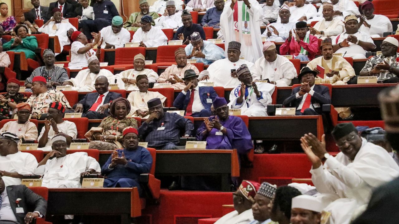 Members of the Nigerian Senate during the inauguration of the Nigeria's 9th National Assembly in Abuja on June 11, 2019. 