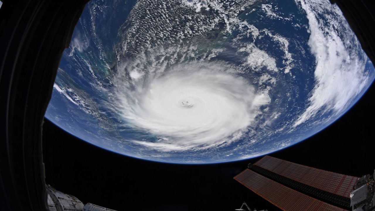 Photo of Hurricane Dorian, taken from the International Space Station in September of 2019.