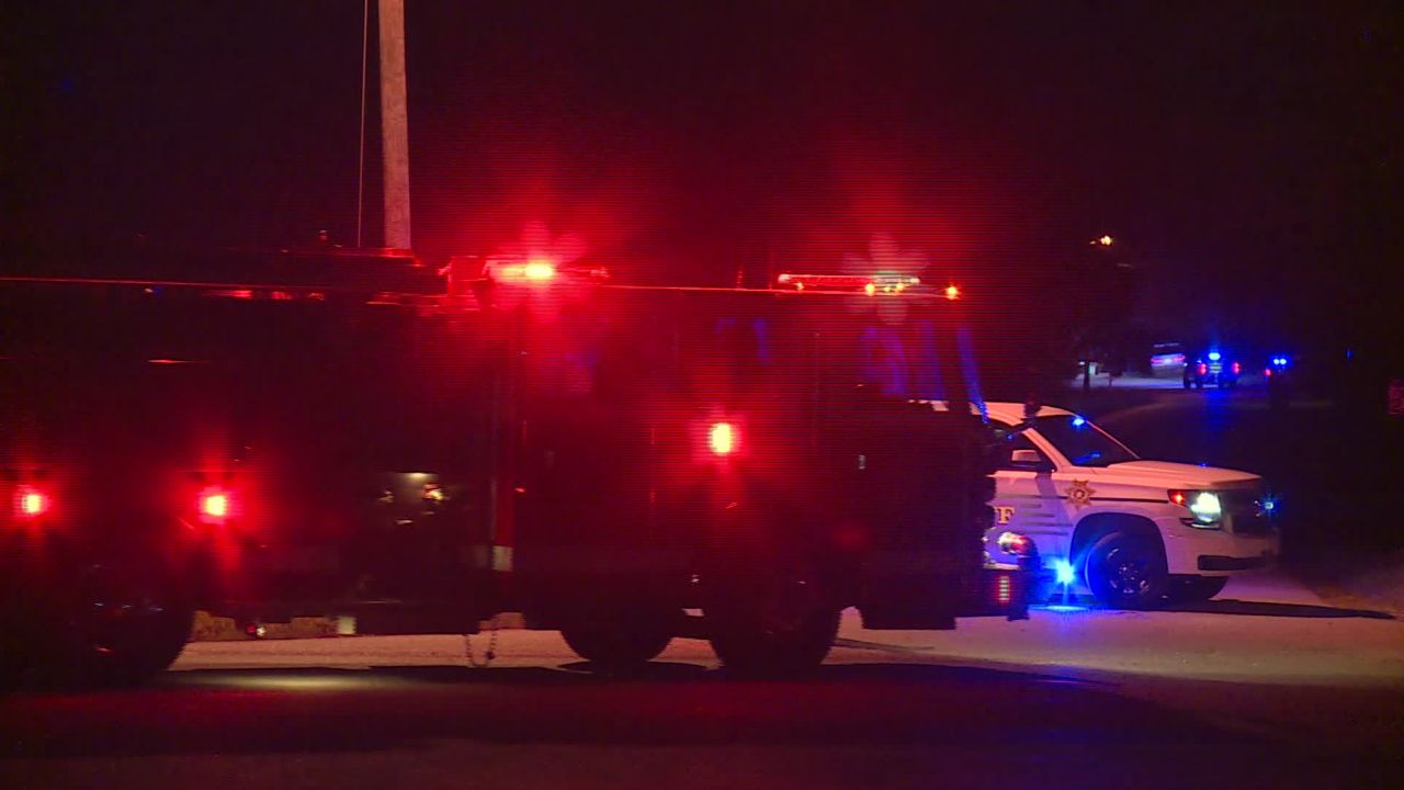 Authorities respond to the shooting scene in Elkmont, Alabama.