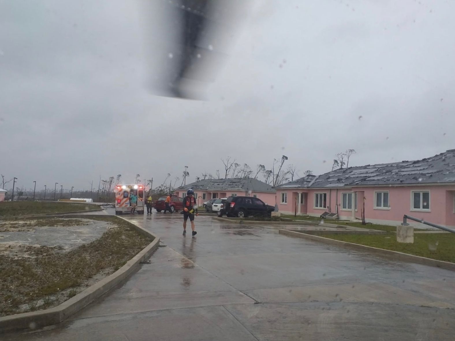 US Coast Guard helicopter crews have been helping with search-and-rescue efforts in the Bahamas.