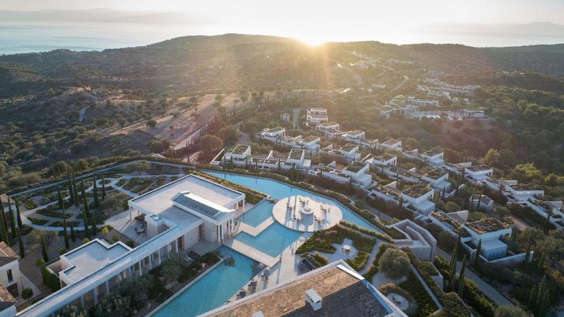 <strong>Amanzoe, Peloponnese: </strong>This hilltop resort provides 360-degree panoramic views of the eastern Peloponnese countryside and the Argosaronic Gulf