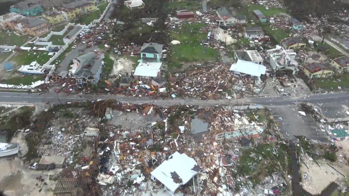 The Category 5 hurricane hit Great Abaco Island with sustained winds of 180 mph.