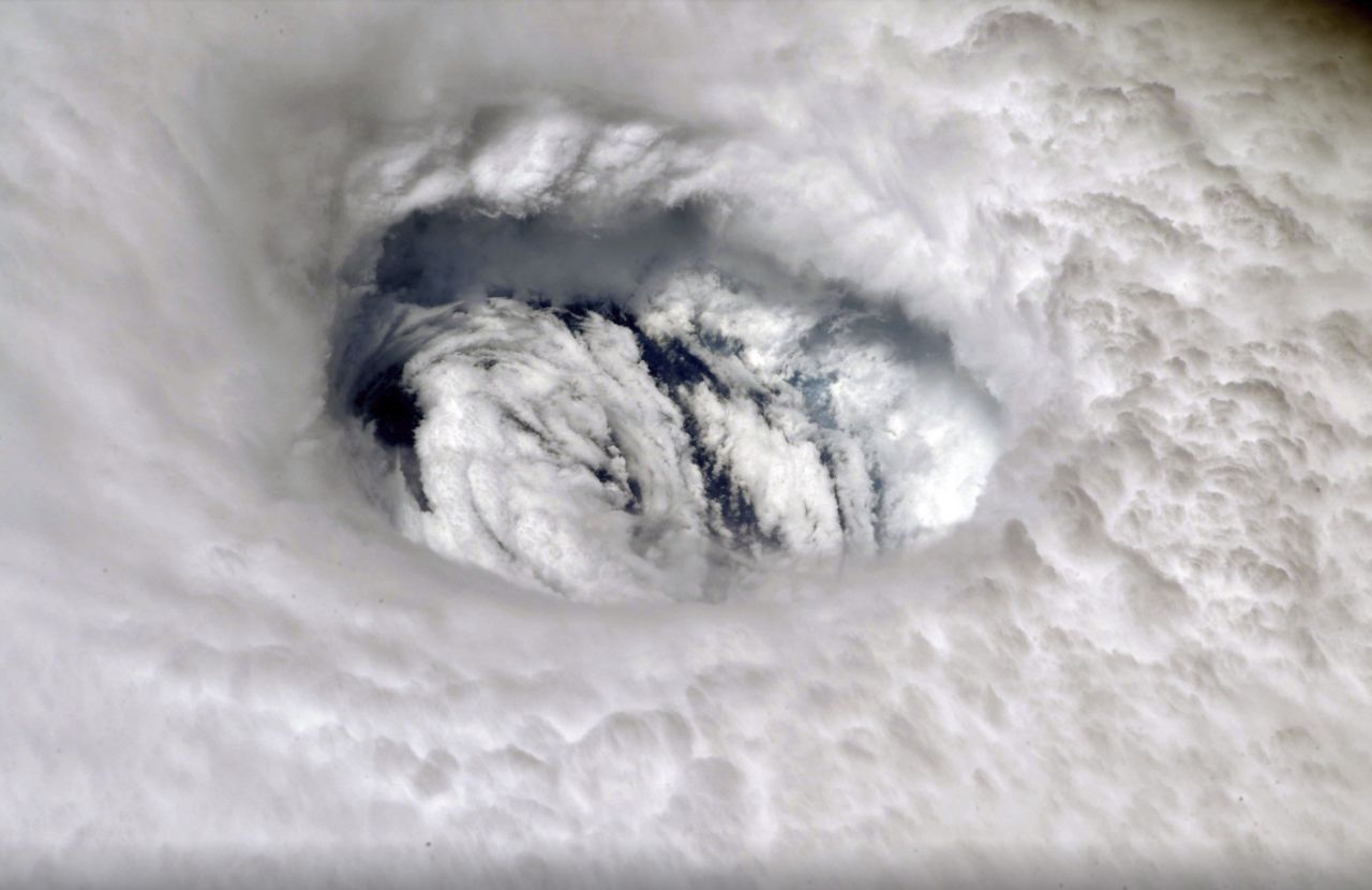 This September 2 photo provided by NASA shows the eye of Hurricane Dorian as seen from the International Space Station.