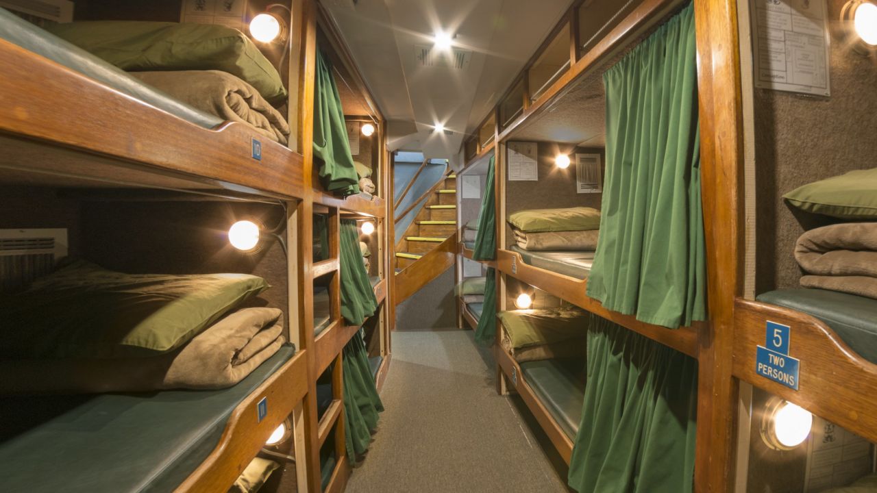Inside the Conception boat.