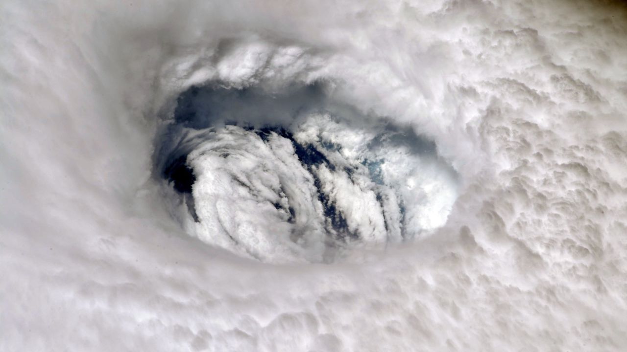 NASA astronaut  Nick Hague  took this photo of Hurricane Dorian's eye from the International Space Station.