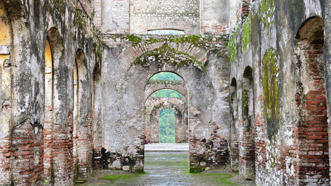 <strong>Sans Souci, Milot, Haiti: </strong>The name of this palace translated to "without care," it was the largest royal residence owned by King Henri Christophe of Haiti when he died in the early 19th century. Now abandoned, it's a UNESCO World Heritage Site.