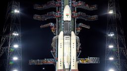 Chandryaan-2 on board the Geosynchronous Satellite Launch Vehicle (GSLV MK III-M1 sits at the second launch pad in Sriharikota in the state of Andhra Pradesh / Courtesy: Indian Space research Organisation
