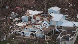 GREAT ABACO, BAHAMAS - SEPTEMBER 04: An aerial view of damage caused by Hurricane Dorian is seen on Great Abaco Island on September 4, 2019 in Great Abaco, Bahamas. A massive rescue effort is underway after Hurricane Dorian spent more than a day inching over the Bahamas, killing at least seven as entire communities were flattened, roads washed out and hospitals and airports swamped by several feet of water, according to published reports.  (Photo by Scott Olson/Getty Images)