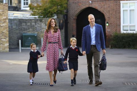 Britain's Princess Charlotte is joined by her parents and her brother Prince George as she arrives for <a href="https://www.cnn.com/2019/09/05/uk/princess-charlotte-school-gbr-intl/index.html" target="_blank">her first day of school</a> on Thursday, September 5.