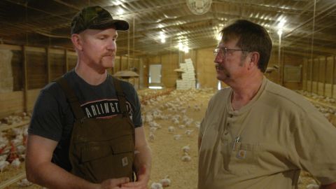 Morgan Spurlock and Jonathan Buttram in 'Super Size Me 2: Holy Chicken!'