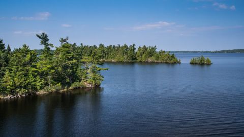 Red Pine Island is on Rainy Lake in Ontario.