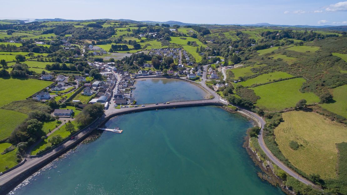 Peaceful fishing village Union Hall in Ireland's County Cork.