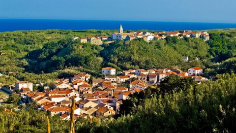 Mediterranean town and amazing green landscape, Island of Susak, Croatia,; Shutterstock ID 86132260; Job: -
