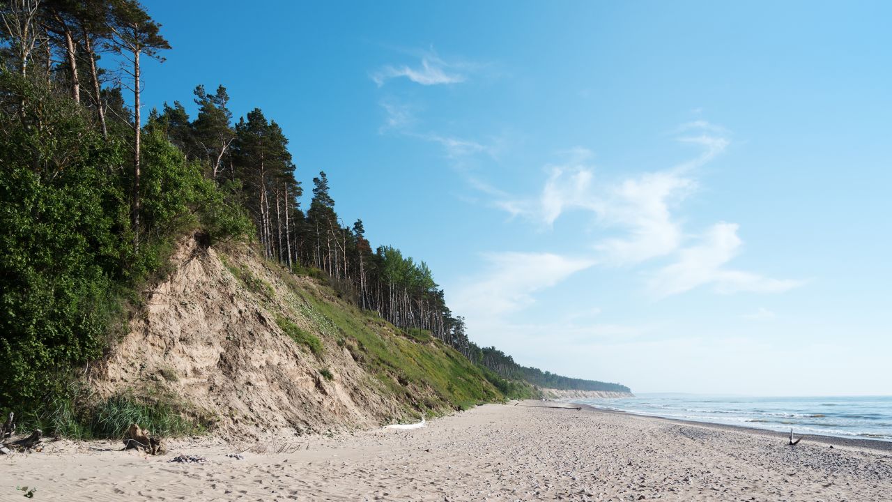 <strong>Jurkalne Seashore Bluffs, Latvia:</strong> These picturesque cliffs  on the western coast of Latvia are quickly eroding, with a few meters disappearing each year. 