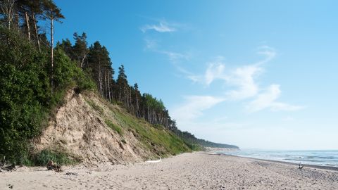 The picturesque Jurkalne Seashore Bluffs are based on the western coast of Latvia.