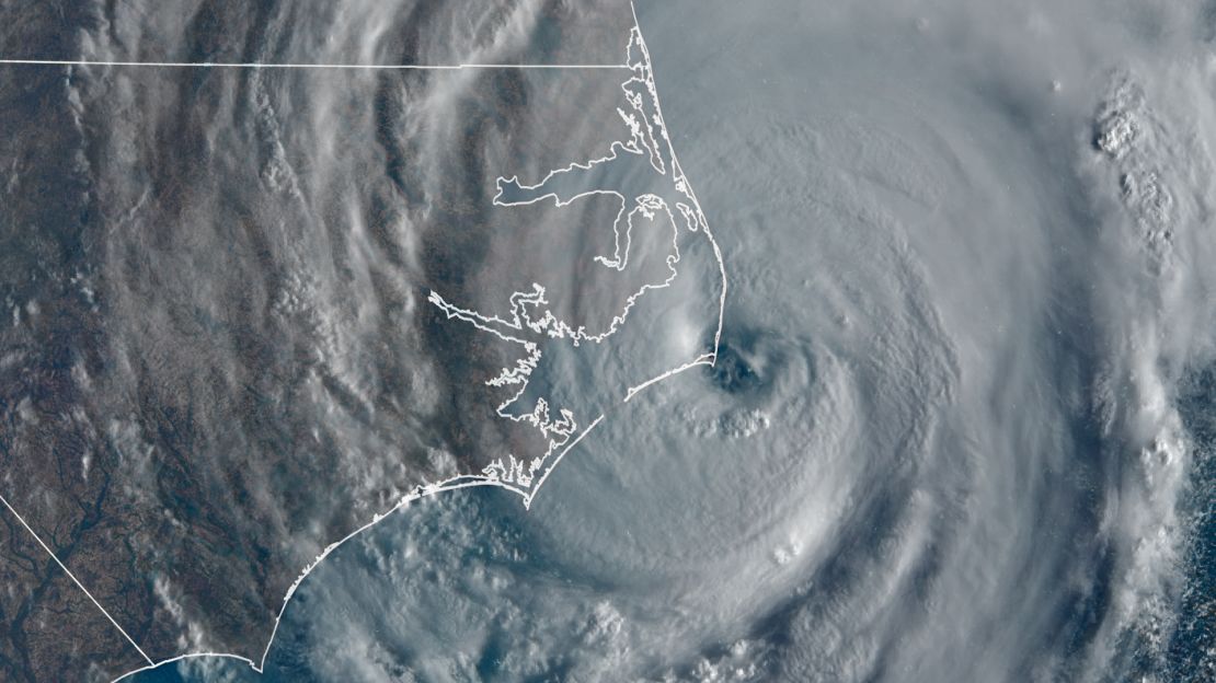 Dorian makes landfall over Cape Hatteras on Friday morning.