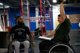 Wesley Hamilton trains a participant in his Disabled But Not Really program.