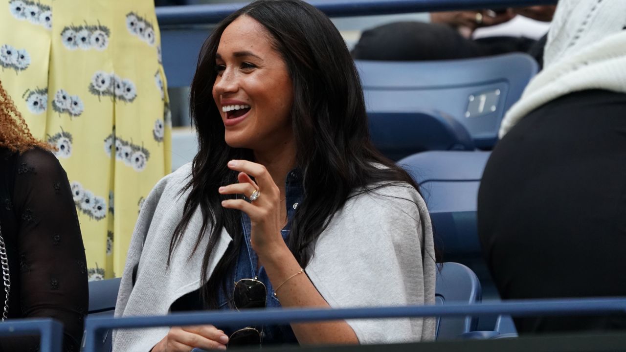 Meghan, the Duchess of Sussex, watched her good friend Serena Williams in the US Open final Saturday. 