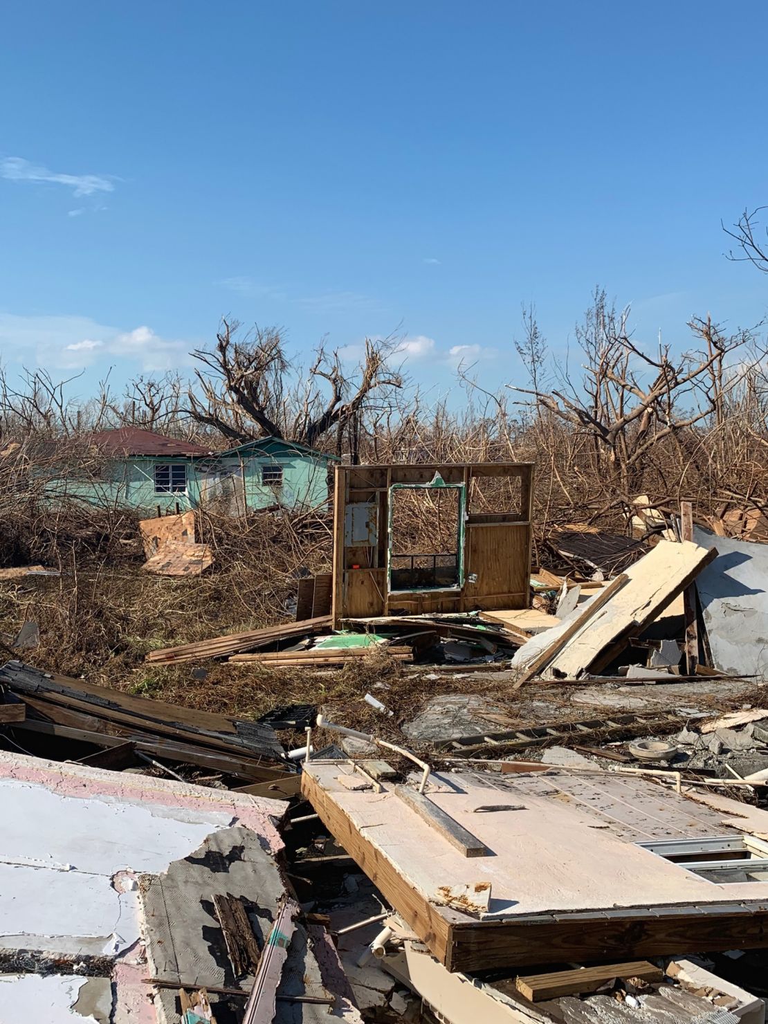 In some towns on Grand Bahama Island, residents say the majority of homes were destroyed.