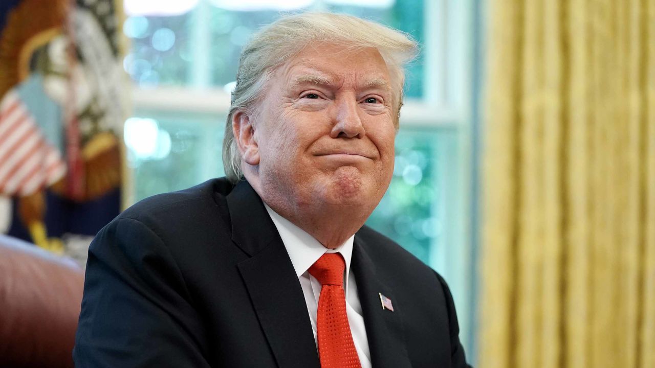 WASHINGTON, DC - SEPTEMBER 04: U.S. President Donald Trump talks to reporters following a briefing from officials about Hurricane Dorian in the Oval Office at the White House September 04, 2019 in Washington, DC. Trump was briefed by acting Homeland Security Secretary Kevin McAleenan, U.S. Coast Guard Admiral Karl Schultz and Deputy Assistant to the President and Homeland Security and Counterterrorism Advisor Peter Brown (Photo by Chip Somodevilla/Getty Images)