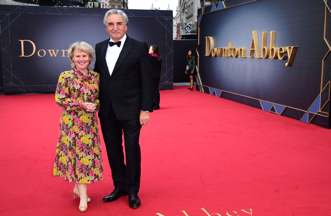 Imelda Staunton and Jim Carter at London's Leicester Square.
