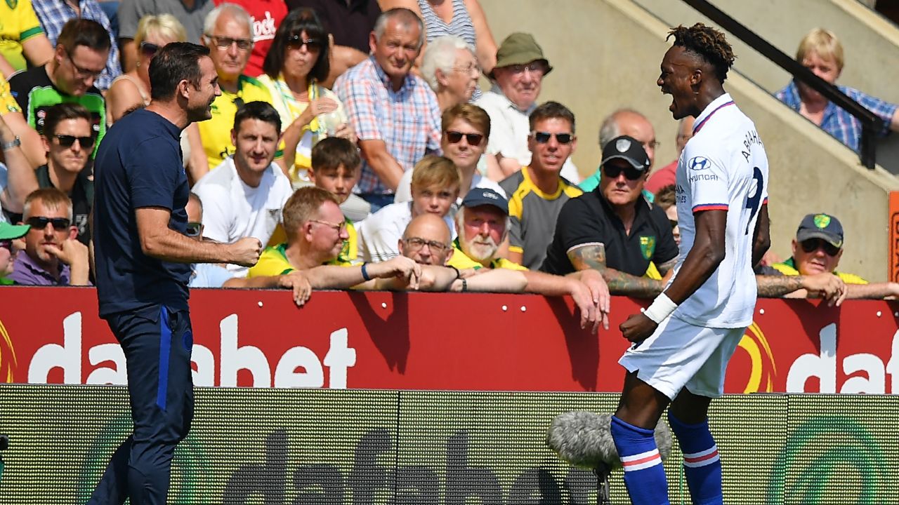 Tammy Abraham praises Chelsea head coach Frank Lampard for his support on and off the pitch.