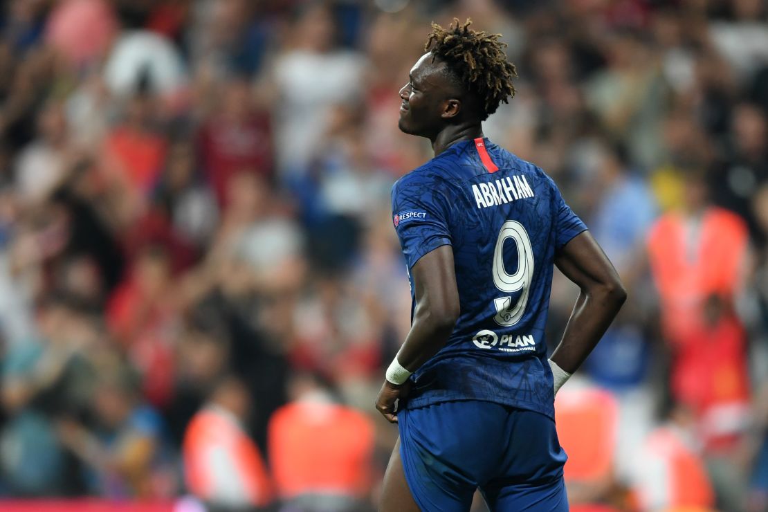 Tammy Abraham received racist abuse on social media after the Super Cup final.