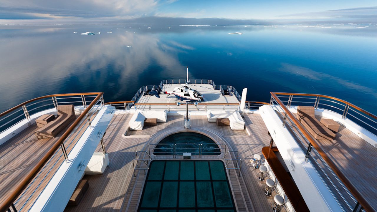 The Octopus even has its own helipad.