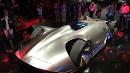 FRANKFURT AM MAIN, GERMANY - SEPTEMBER 09: A Mercedes-Benz Vision EQ Silver Arrow stands on display at the Mercedes-Benz media preview at the 2019 IAA Frankfurt Auto Show on September 09, 2019 in Frankfurt am Main, Germany. The IAA will be open to the public from September 12 through 22. (Photo by Sean Gallup/Getty Images)