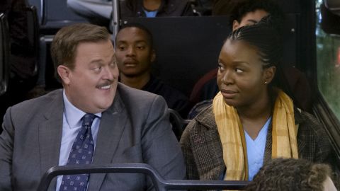 Billy Gardell, Folake Olowofoyeku in 'Bob Hearts Abishola'