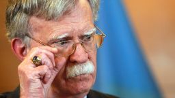 US National Security Advisor John Bolton speaks during his a press-conference in Kiev, Ukraine, on August 28, 2019. 