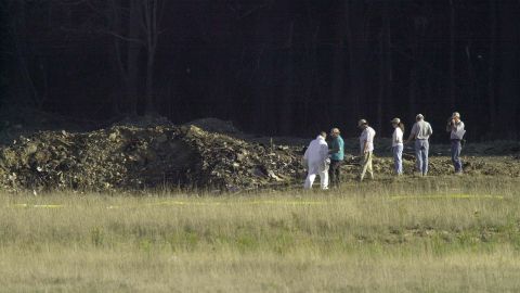 At 10:03 a.m., United Airlines Flight 93 — traveling from Newark, New Jersey, to San Francisco — crashed in a field near Shanksville, Pennsylvania. It is believed that the hijackers crashed the plane in that location, rather than their unknown target, after the passengers and crew tried to retake control of the flight deck.