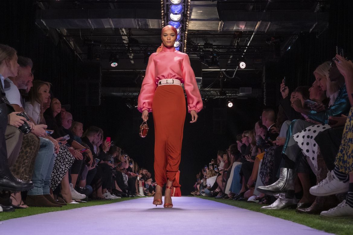 Gigi Hadid walks on the runway during the Brandon Maxwell New York fashion  week spring summer