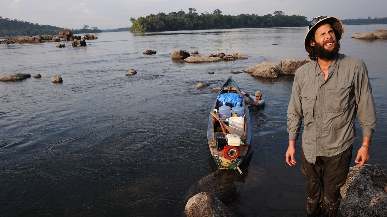 De Rothschild in the Xingu River, Brazil during a 2011 expedition in the Amazon.