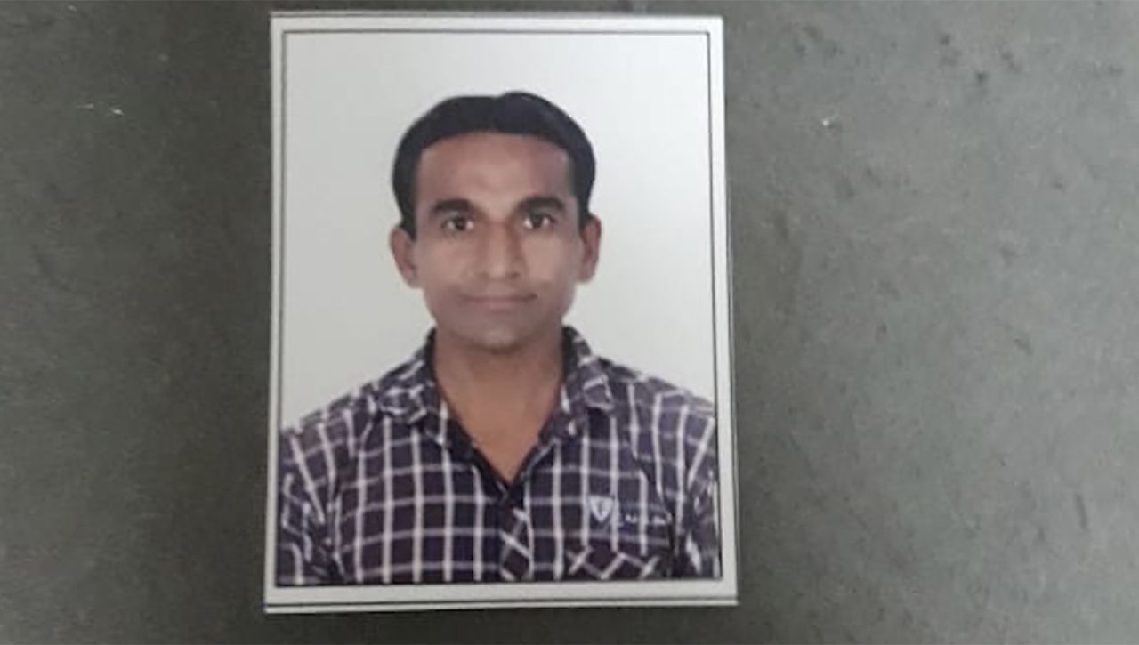 <strong>Without the disguise: </strong>The airport's Central Industrial Security Force (CISF) supplied CNN with this photo of Jayesh Patel as he looks in everyday life. 