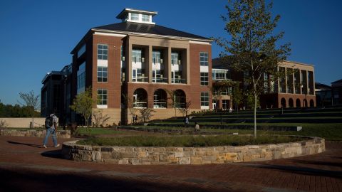 Jerry Falwell Library on the campus of Liberty University in Lynchburg, Virginia.