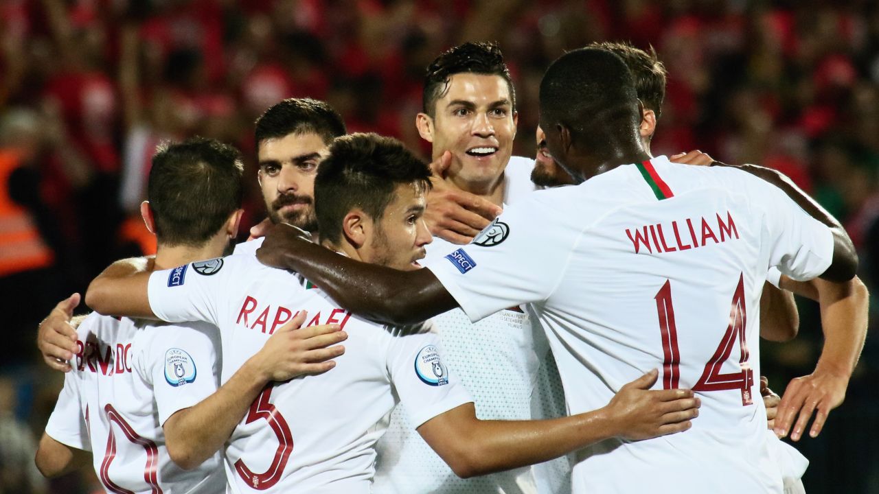 Cristiano Ronaldo scored four of his country's five goals against Lithuania.