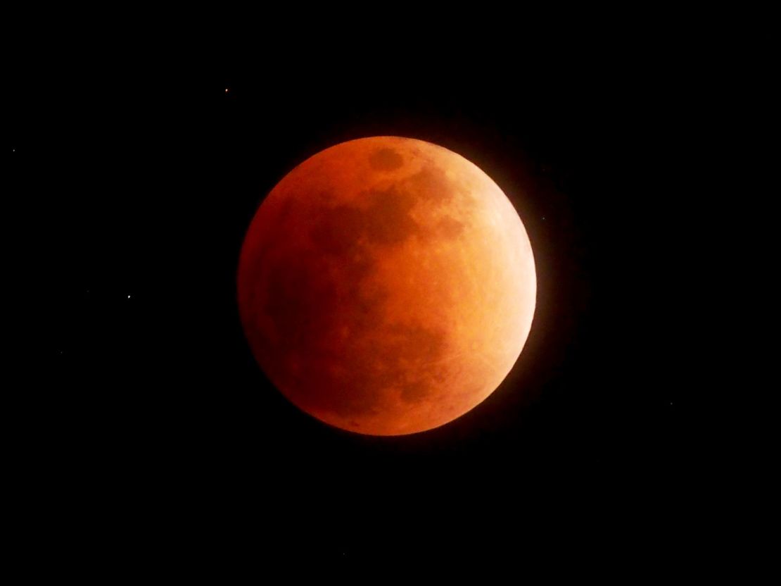 Docuet took this image of a super blood moon in 2018. 