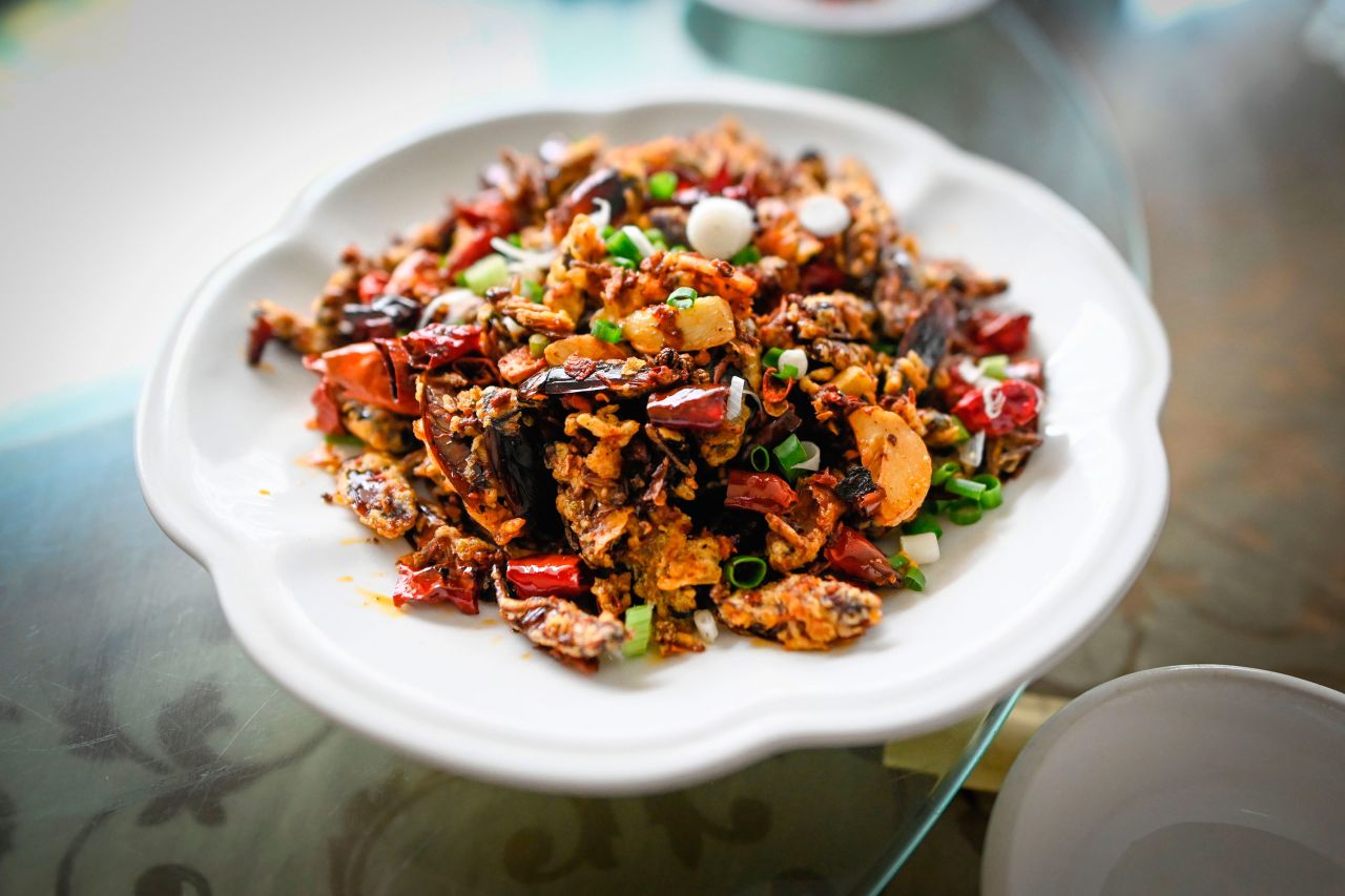 Some of the 10 million cockroaches raised at the Yibin, China, farm have ended up in this dish at a local restaurant.  