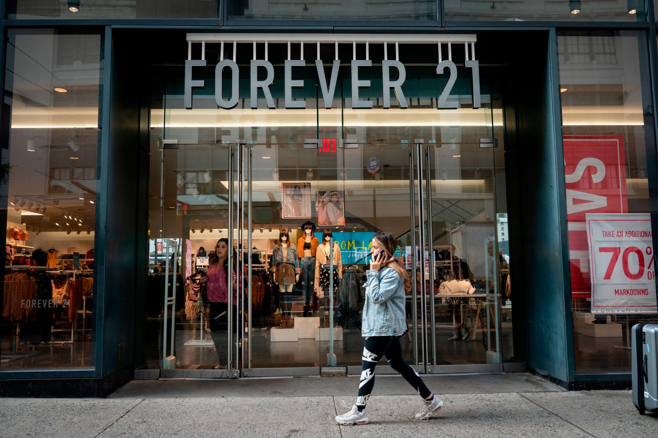 Forever 21 files for bankruptcy and will close up to 178 US stores