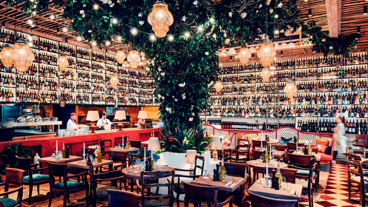 Big Mamma's restaurant Circolo Popular boasts a wall with 20,000 bottles -- a sure route to a night to remember.