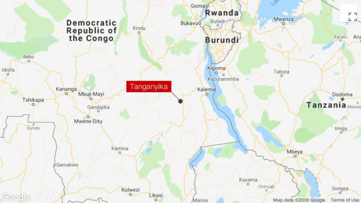 Tanganyika DRC map
