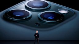 CEO Tim Cook presents the new iPhone 11 Pro at an Apple event at their headquarters in Cupertino, California, U.S. September 10, 2019. REUTERS/Stephen Lam     TPX IMAGES OF THE DAY