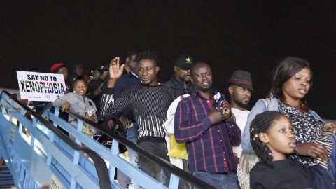 The first group of Nigerians repatriated from South Africa following xenophobic violence arrived in Lagos on Wednesday.