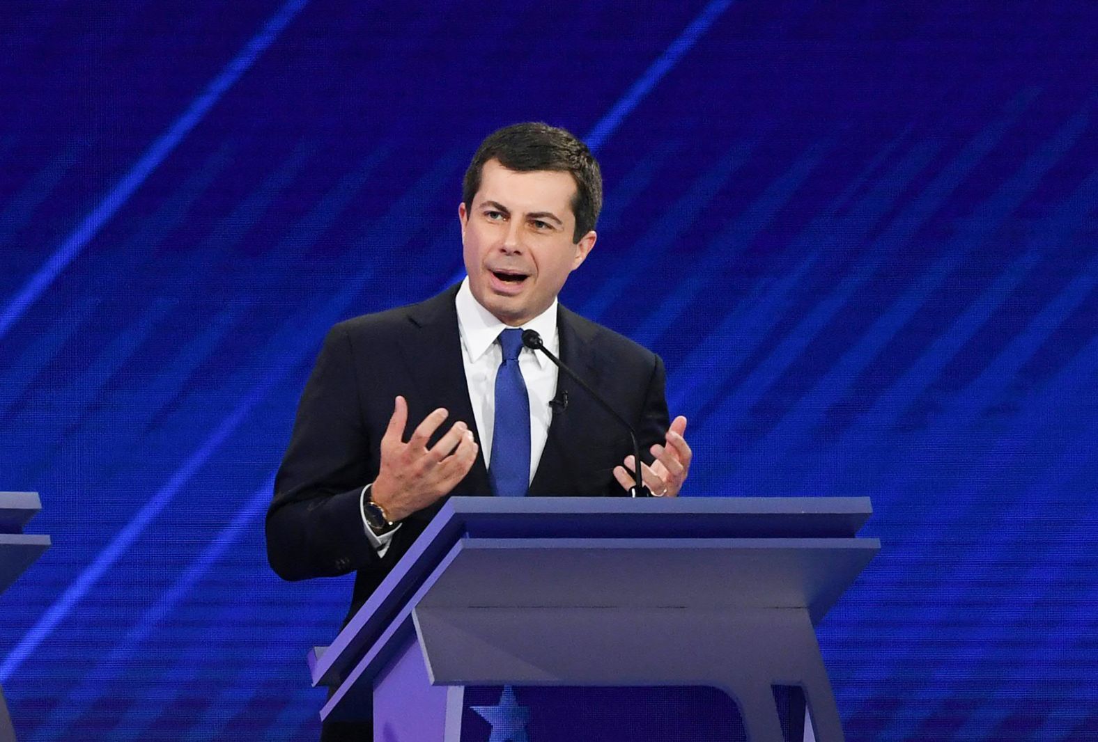 Buttigieg <a href="https://www.cnn.com/politics/live-news/democratic-debate-september-2019/h_7cb873f61e455cde236d7d9ca71151be" target="_blank">criticized President Donald Trump's trade policy on China,</a> saying the President has no strategy. "Is it just me or was that supposed to happen in like April?" Buttigieg said. "It's one more example of a commitment not made." He said Trump's inability to stick with his commitments lead to "serious consequences."
