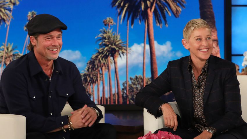Brad Pitt surprised Ellen DeGeneres by popping up in her audience during Friday's show. (Photo by Michael Rozman/Warner Bros.)