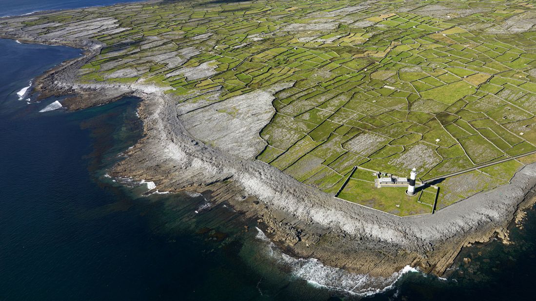 <strong>Inis Oírr, Galway: </strong>The three Aran Islands -- Inis Mór, Inis Meáin and Inis Oírr -- all share a distinctive, otherworldly look, with honeycombs of stone walls, swathes of limestone and teeny beaches. 